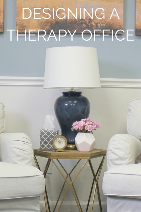 Designing a Therapy Office- calm and serene- Style by Mimi G. YOUR DREAM, MY DESIGN Psychology Room, Therapist Office Decor Private Practice, Therapy Office Design, Dream Therapy, Serene Office, Private Practice Office, Therapist Office Design, Tranquil Office, Gray Interior Doors