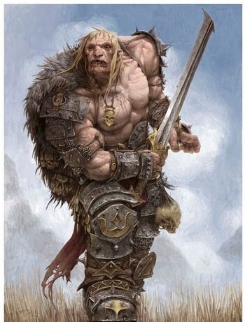 Beorn Hobbit, Half Giant, Fantasy Beings, Fantasy Classes, Fantasy Swords, Medium Armor, Fantasy Heroes, Fantasy Monster, Character Reference