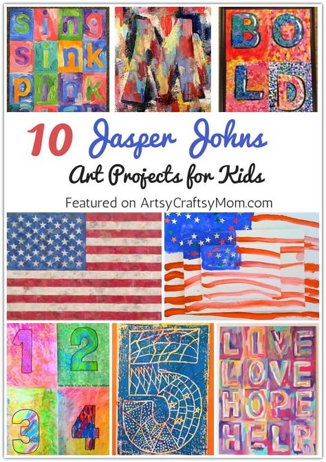 10 Jasper Johns Art Projects for Kids 2 Jasper Johns Art, Jasper Johns Paintings, Famous Artists For Kids, Rembrandt Art, Romero Britto Art, Britto Art, Spark Art, Beginners Art, Artist Ideas