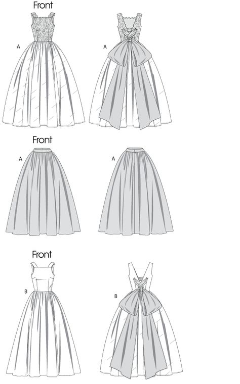 Purchase Vogue Patterns 8729 Misses' Dress and Underskirt and read its pattern reviews. Find other Dresses, Formalwear, sewing patterns. Vintage Dress Sewing Patterns, 1950s Wedding Dress, 1950s Sewing Patterns, Dress Design Sketches, Vogue Pattern, Vintage Drawing, Dress Sketches, Vogue Patterns, Fashion Design Drawings