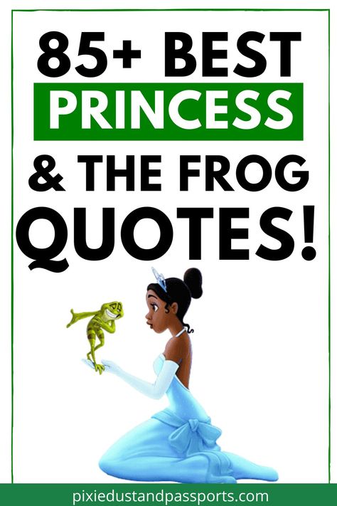 You're going to be Almost There with these amazing Princess and the Frog quotes! From great Tiana quotes to Naveen quotes and sayings from Facilier, there's something here for everyone. Princess And The Frog Instagram Captions, Tiana Quotes Inspirational, Princess And The Frog Clipart, Lottie And Tiana Tattoo, Princess And The Frog Sayings, Princess And The Frog Senior Quotes, Princess And The Frog Door Decorations, Tiana Princess And The Frog Quotes, Homecoming Proposal Ideas Princess And The Frog