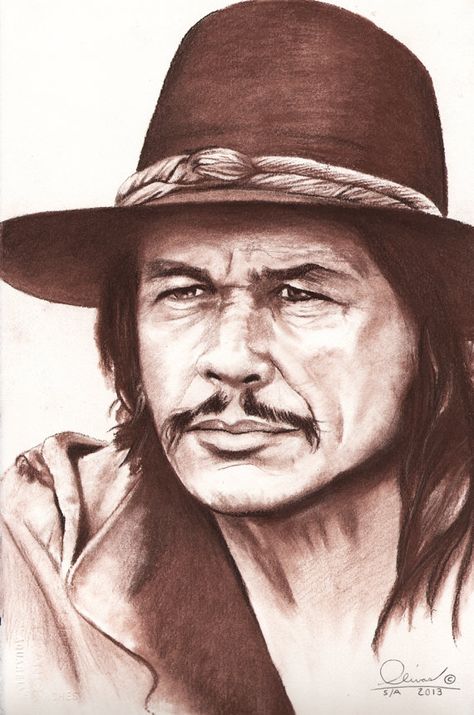 Charles Bronson Art, Portrait Au Crayon, Celebrity Art Portraits, Western Artwork, Charles Bronson, Eagle Art, Celebrity Caricatures, Face Sketch, Celebrity Drawings