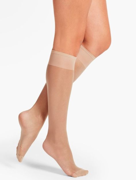 details  Designed with a non-binding comfort band, our versatile and luxurious knee-high socks will stay in place all day.        features    	Reinforced toe detail     	Three pairs     	 Imported      Fit and material   Material: 86% nylon/14% elastane    Care: Hand wash Owl Socks, Floral Trousers, Knee Highs, Trouser Socks, Nude Sandals, Modern Classic Style, Black Pantyhose, Women's Socks, High Knees