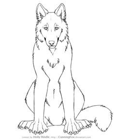 Wolf Base Poses, Ftu Base Wolf, Wolf Drawing Front View, Wolf Lineart, Draw Wolf, Wolf Sitting, Wolf Base, Drawing Tut, Wolf Poses