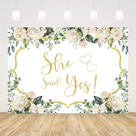 Amazon.com : ABLIN 7x5ft She Said Yes Backdrop Pink Floral Bridal Shower Decorations Bachelorette Bride to Be Engagement Party Decorations CQ321 0 : Electronics Floral Bridal Shower Decorations, Engagement Party Backdrop, Photo Shoot Props, Pink Floral Bridal Shower, Engagement Announcement Photos, Anniversary Photography, Bridal Shower Backdrop, Party Photo Backdrop, White Rose Flower