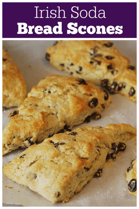 Irish Soda Bread Scones Recipe, Irish Breakfast Recipes, Soda Scones, Irish Treats, Soda Bread Scones, Greek Tacos, Irish Baking, Irish Scones Recipe, Making Scones