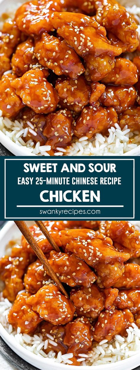 Sweet and Sour Chicken - An easy and delicious Sweet and Sour Chicken recipe. This homemade version is inspired by PF Chang's recipe but is tastier and more flavorful. It's so easy to make homemade and can be prepared and ready in under 25 minutes. An easy and delicious Sweet and Sour Chicken recipe. This homemade version is inspired by PF Chang's recipe but is tastier and more flavorful. It's so easy to make homemade and can be prepared and ready in under 25 minutes. Sweet And Sour Chicken And Rice, Best Sweet And Sour Chicken Recipe, Simple Sweet And Sour Chicken, Chinese Food Sweet And Sour Chicken, Chinese Food Recipes Sweet And Sour Chicken, Blackstone Sweet And Sour Chicken, Sweet And Sour Chicken Rice Bowl, Sweet And Sour Chicken Tenders, Pf Changs Sweet And Sour Chicken Recipe