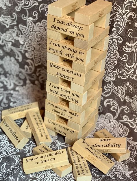 Valentines Games, Tower Games, Puzzle Photo, Valentine's Day Games, Fort Pierce, Creative Freedom, Puzzle Board, Things I Love, Wood Blocks