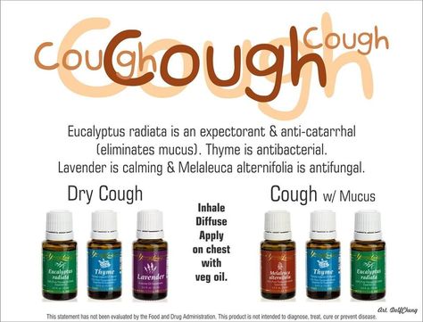 Oil For Cough, Essential Oils For Cough, Living Oils Recipes, Essential Oils For Colds, Essential Oils 101, Essential Oil Remedy, Young Living Essential Oils Recipes, Dry Cough, Yl Oils