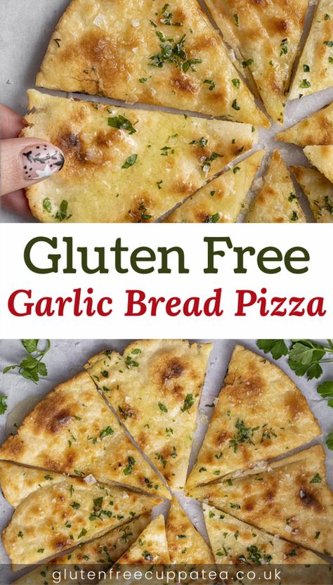 Indulge in a mouthwatering twist on classic comfort food with this Vegan Gluten-Free Garlic Bread Pizza. Perfect for those following a low FODMAP diet, this dairy-free delight combines the rich, savory flavors of garlic with a crispy, gluten-free crust. Ideal for a cozy night in or a crowd-pleasing appetizer, this recipe is sure to satisfy your pizza cravings without compromising on taste or dietary needs. Enjoy a slice of this wholesome goodness that’s both tummy-friendly and utterly delicious. Gluten Free Garlic Bread, Low Fodmap Vegan, Fodmap Vegan, Bread Pizza Recipe, Garlic Bread Pizza, Dessert Sans Gluten, Gluten Free Lunch, Bread Pizza, Homemade Gluten Free