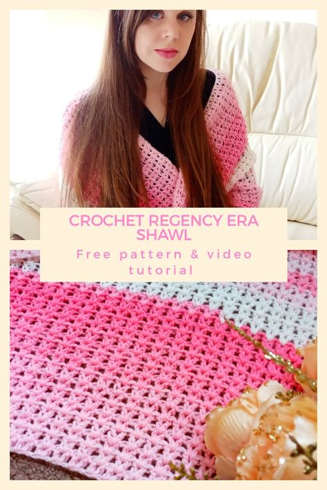 Regency Shawl, Shawl Free Pattern, Very Easy Crochet, Crochet Wrap Pattern, Crochet Patterns Free Beginner, Beginners Crochet, Crochet Shawl Pattern Free, Crochet Easy, Free Pdf Pattern