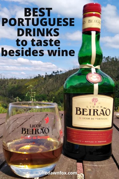 If you want to venture beyond wine, what other drinks in Portugal should you try? This article will introduce you to other Portuguese wines and drinks that are worth knowing about and tasting when you get the opportunity. If you want to know more about Portuguese liqueurs, spirits and their locally brewed variations, you'll discover all you need to know here. #Portugal #portuguesedrinks #portuguesecraftbeer #portuguesespirits #licorbeirao Portuguese Alcoholic Drinks, Portuguese Drinks, Brandy Liquor, Portugal Wine, Lisbon Portugal Travel, Portugal Food, South Korean Food, Alcoholic Desserts, Portuguese Wine