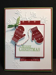 Mittens Card, Cheers Card, Stamped Christmas Cards, Christmas Card Inspiration, Winter Mittens, Homemade Christmas Cards, Stampin Up Christmas Cards, Creative Corner, Diy Christmas Cards