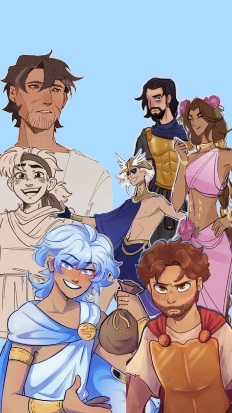 Greek Mythology Characters, Epic The Musical, Greek Stories, Musical Wallpaper, Percy Jackson Wallpaper, Greek Mythology Humor, Greek Mythology Gods, Greek Mythology Art, Percy Jackson Art