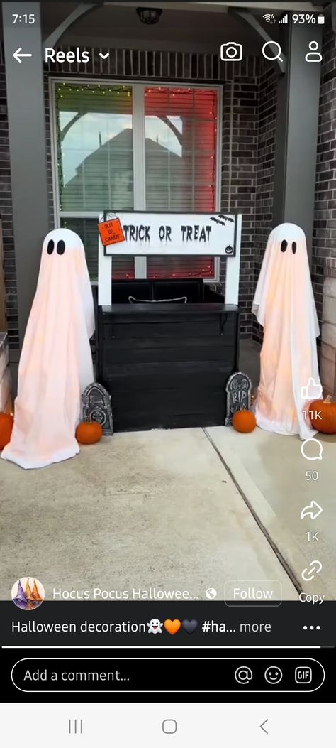 Ghost Trunk Or Treat, Treat Stand, Ghost Face, Trunk Or Treat, Trick Or Treat, Trunk, Halloween Decorations, Ghost, Halloween