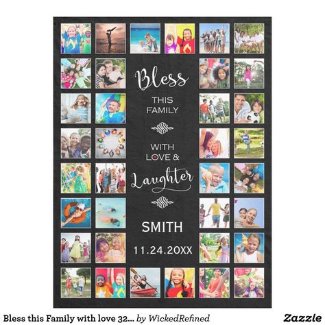 Large Photo Collage, Mom Template, Photo Collage Ideas, Collage Gifts, Family Quotes Inspirational, Wedding Canvas, Blessed Family, Family Blanket, Photo Collage Gift