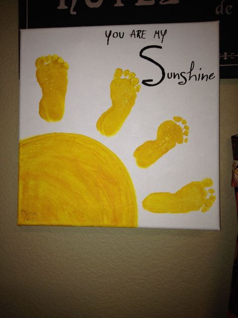 footprint sun craft | Crafts and Worksheets for Preschool,Toddler and Kindergarten Art For Babies, Hand Print Art, Sun Crafts, Footprint Craft, Footprint Crafts, Footprint Art, Foot Print, Handprint Crafts, Daycare Crafts