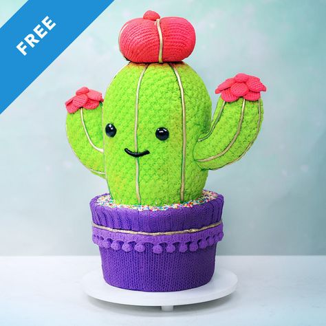 Christmas Cactus Cake Tutorial Cake Carving, Cactus In Pot, Sculpted Cake, Sugar Geek, Pot Cake, Cake Competition, Cake Structure, Cactus Cake, Twins Cake