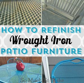 Painting Patio Furniture, Patio Furniture Layout, Patio Furniture Makeover, Iron Patio Furniture, Wrought Iron Patio Furniture, Wrought Iron Furniture, Metal Patio Furniture, Wrought Iron Table, Painted Patio