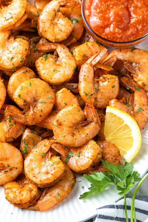 How To Cook Peel And Eat Shrimp, Peel N Eat Shrimp, Peel And Eat Shrimp Old Bay, Peel And Eat Shrimp Recipes, Fresh Shrimp Recipes, Oven Shrimp Recipes, Cooking Raw Shrimp, Shrimp In The Oven, Seafood Dish Recipes