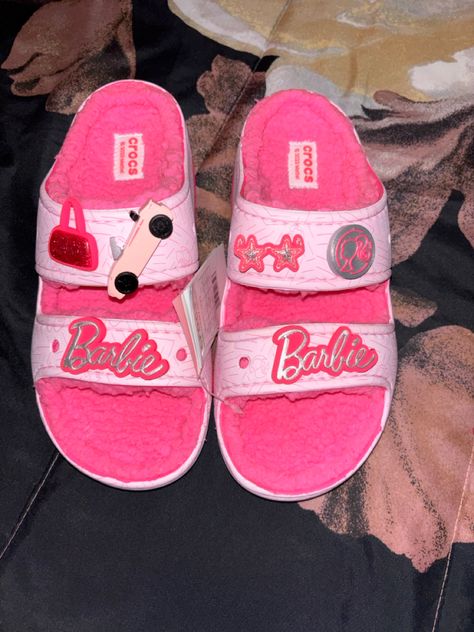 Pink & Fuzzy 🔥 Barbie Crocs, Pink