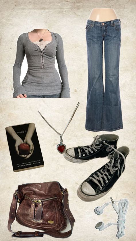 Katniss Inspired Outfits, Twilight Aesthetic Fashion, Kim Possible Inspired Outfits, Twilight Themed Outfits, Twilight Core Aesthetic Outfits, Bella Swan Outfit Aesthetic, Bella Twilight Outfits, Bella Swan Outfit Ideas, Twilight Outfits Ideas