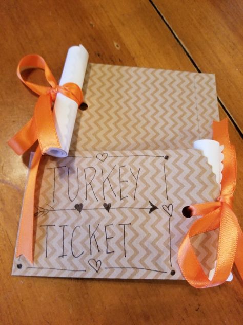 Turkey ticket. Thanksgiving classroom party favor. Turkey Ticket, Thanksgiving Classroom Party, Thanksgiving Classroom, Party Favor, Advent Calendar, Party Favors, Thanksgiving, Gift Wrapping, Holiday Decor