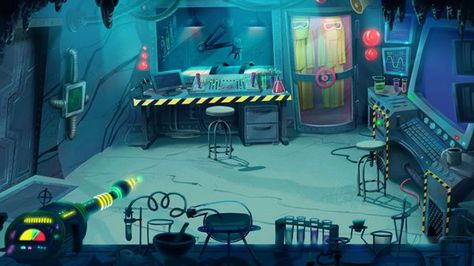 Lab Background, Mad Scientist Lab, Kim Smith, Laboratory Design, Labs Art, Spaceship Interior, Game Background, Futuristic Art, Game Concept Art