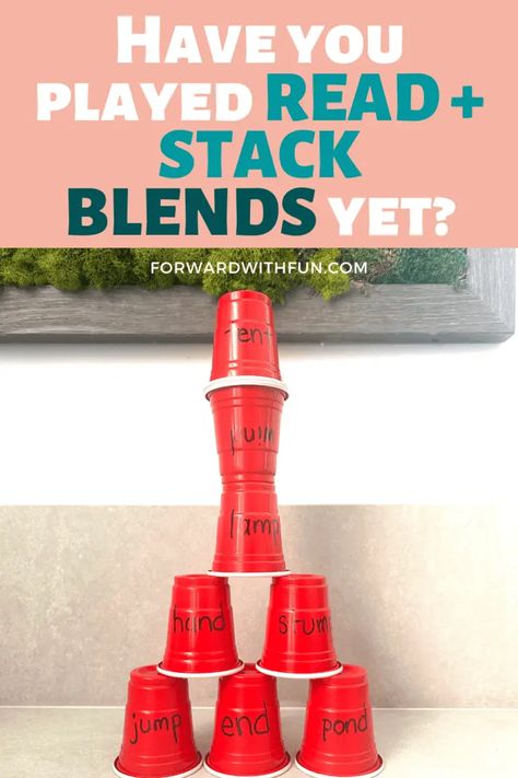 Cup Stacking Consonant Blends Activities for a First Grade Frenzy - Forward With Fun Consonant Blends Games, Consonant Blends Activities, Cup Stacking, Word Families Printables, Fall Classroom Ideas, Blends Activities, Stacking Cups, Holiday Science, Holiday Math