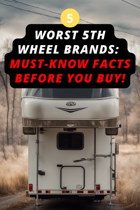 Thinking of buying a 5th Wheel? 🚐💡Make sure you don't fall for a lemon! Discover the top 5th Wheel brands to steer clear of and why. Your dream RV adventure shouldn't start with regrets. What's the most important feature for you in an RV? Tell us below!👇  #rvstorageideas #rvtips #rvlivinghacks Rv Surge Protector, Winnebago Minnie, Small Camping Trailer, Rv Gear, Rv Refrigerator, Fifth Wheel Campers, Waste Tanks, Fifth Wheel Trailers, Rv Adventure