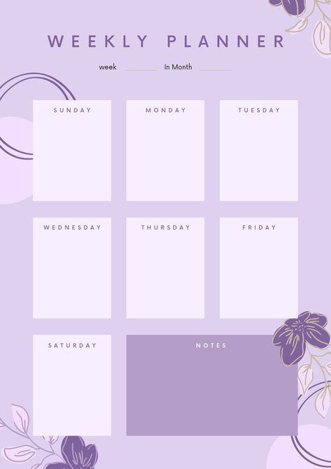 Weekly Planner Aesthetic, Best Weekly Planner, Weekly Planner Design, Timetable Template, Planner Schedule, خريطة ذهنية, Weekly Planner Free Printable, Aesthetic Planner, Study Planner Printable