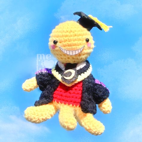 #it’s a bird! it’s a plane! nope, it’s korosensei!!(☆▽☆) *・。*゜・。・o゜・。*゜・。・o*゜・。*゜・。・o*゜・。*゜・。・o*゜・。・o*゜・。・o*゜・。・o KOROSENSEIII!!! AAAAAA I'm ecstatic to be a part of this pattern's testing team! Thank you @hello_sunshine_ph_crochet for this cutie, I finished it right away!! swipe left for more korosensei pics :) [tags] #crochet #crochetph #crochetphilippines #crochetersofinstagram #gantsilyo #gantsilyoph #gantsilyogang #korosensei #korosensei🐙 #amigurumi #amigurumiph #korosenseiamigurumi #k Tejido Aesthetic, Koro Sensei, Hello Sunshine, Handspun Yarn, A Plane, Knitting Ideas, School Life, Crochet Amigurumi, Dinosaur Stuffed Animal