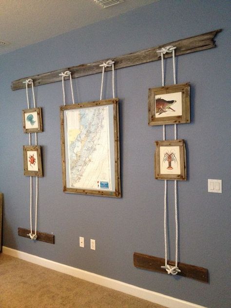 Nauticle Decor, Rustic Nautical Decor, Nautical Decor Bedroom, Nautical Ideas, Deco Marine, Nautical Room, Nautical Bedroom, Lake Decor, Nautical Bathrooms