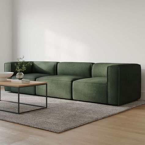 Remi Slipcover Modular Sofa (70"–105") | West Elm West Elm Remi Sectional, West Elm Remi Sofa, West Elm Modular Sofa, Remi Modular Sofa, Floating Couch Living Room, Low Modular Sofa, Cb2 Terrain Sofa, Anabei Modular Sofa, Memory Foam Couch