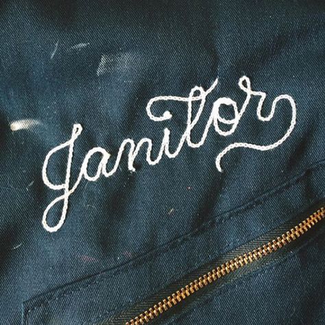 Chainstich Embroidery Vichcraft Chainstitch Lettering, Chain Stitch Embroidery Design, Chain Stitch Embroidery, Bridgetown, Embroidery Shop, Old Hands, Embroidery Patches, Chain Stitch, Lettering Design