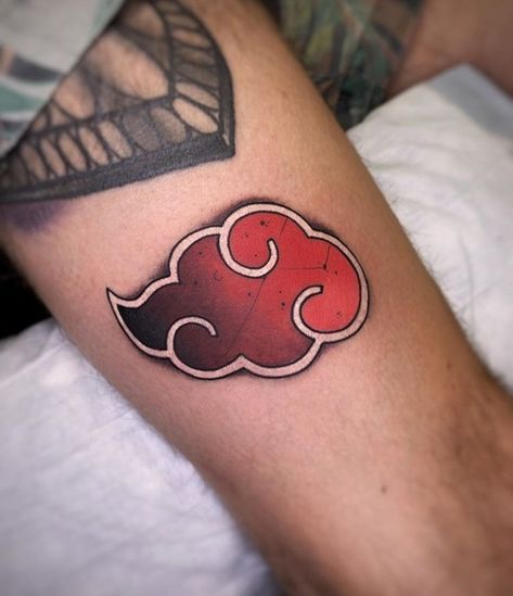 Goku Cloud Tattoo, Naruto Cloud Tattoo, Akatsuki Tattoo Ideas, Akatsuki Cloud Tattoo, Akatsuki Tattoo, Kurama Tattoo, Akatsuki Symbol, Asian Clouds, Dbz Tattoo