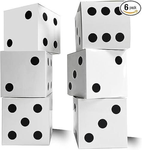 Amazon.com: 6Pcs White Dice Favor Boxes 12 x 12 x 12 Inch Casino Theme Party Decorations Dice Boxes Bulk for centerpieces Casino Birthday Party Decorations Boxes Large Dice Box for Las Vegas Party Decorations : Toys & Games Las Vegas Party Theme Decorations, 007 Centerpieces James Bond, Viva Las Vegas Party Theme, Casino Theme Centerpieces, Casino Centerpieces Ideas, Casino Party Favors, Las Vegas Theme Party, Vegas Decorations, Las Vegas Party Decorations