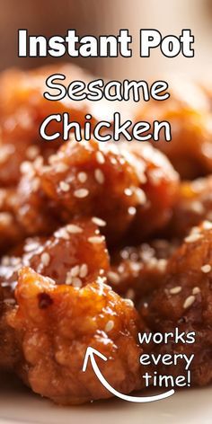 Instapot Asian Recipes, Instapot Asian Chicken, Insta Pot Recipes Easy, Instapot Chicken Breast, Instapot Dinner Recipes, Instant Pot Sesame Chicken, Instapot Chicken Recipes, Instant Pot Asian Recipes, Best Pressure Cooker Recipes