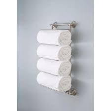 Towel Racks - Bathroom Hardware - The Home Depot Towel Storage In Bathroom, Small Bathroom Towel Hanging Ideas, Bathroom Towel Rack Ideas Display, Wall Towel Storage, Towel Storage Ideas, Diy Towel Rack, Home Depot Bathroom, Diy Bathroom Design, Bathroom Towel Storage