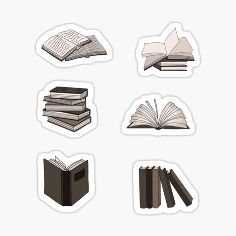 Books Stickers for Sale | Redbubble Art Sticker Printable, Books Stickers, Minimalist Book, Ipad Goodnotes, Cute Laptop Stickers, Stickers Design, Scrapbook Stickers Printable, Planning Stickers, School Stickers