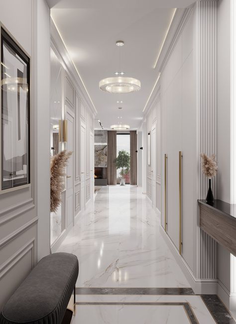 hallway and living room in one space Pop False Ceiling Design, Marble Flooring, False Ceiling Design, Interior Design Companies, False Ceiling, Home Room Design, Residential Interior, Floor Design, Residential Design