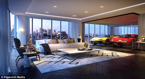 A new Melbourne apartment will allow tenants to park their cars in their living room enclo... Melbourne Apartment, Small Apartment Building, Garage Loft, Garage Room, Garage Apartments, Garage Design, City Apartment, Apartment Design, Small Apartments