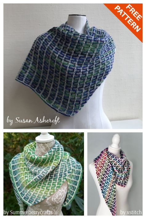 Mosaic Knitting, Colorwork Knitting, Shawl Knitting Patterns, Shawl Patterns, Scarf Knitting Patterns, Shawl Crochet Pattern, Knit Mittens, Shawl Pattern, Knitting Tutorial