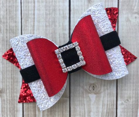 Diy Leather Bows, Clip Headband, Gold Glitter Bow, Glamour Hair, Christmas Hair Accessories, Hair Bow Tutorial, Felt Flower Headband, Fabric Flower Tutorial, Christmas Hair Bows