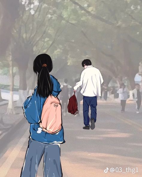 Admiring From Afar Drawing, Admiring Someone, Pfp Photo, Admiring From Afar, Formal Id Picture, Book Cover Art Design, Gambar Lanskap, Chibi Couple, Indie Drawings