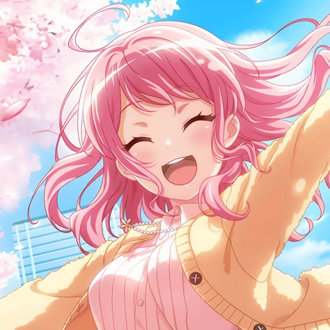 Aya Maruyama, Pastel Palette, Gothic Anime, Game Icon, Anime Best Friends, Girl Bands, Cute Icons, Pink Hair, Aesthetic Anime