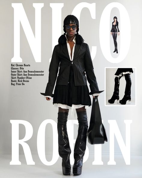 Wisdom Kaye on X: "High Fashion one piece 10/10 " / X Robin Inspired Outfit, Wisdom Kaye, One Piece Nico Robin, New York Streetwear, Pirate Outfit, High Fashion Models, Img Models, One Piece Outfit, Nico Robin