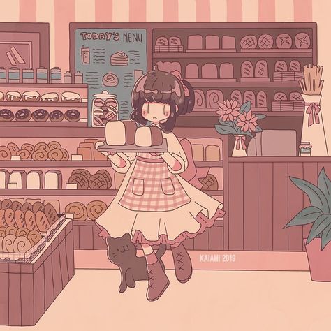 Kaiami on Instagram: “Bakery 🍞🥖 Calendar illustration 1/12” Instagram Bakery, Bakery Aesthetic, Calendar Illustration, Punch Man, One Punch, One Punch Man, The Beginning, Instagram