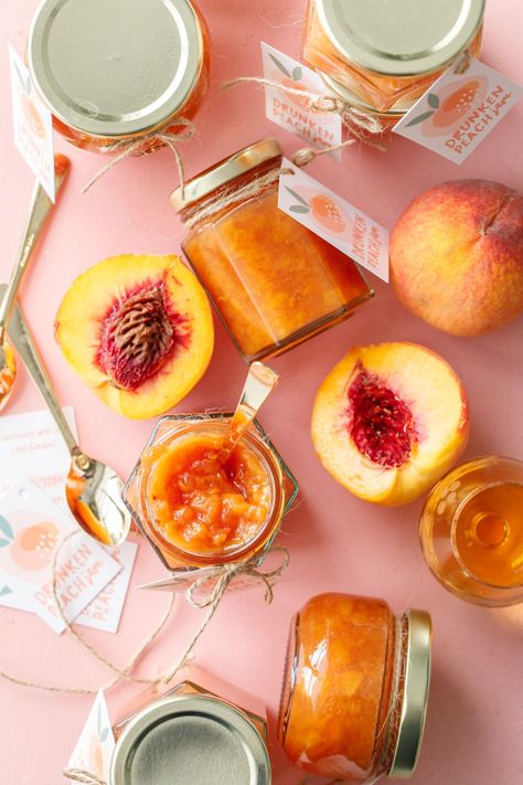 Jam Photography Food Styling, Jam Product Photography, Jam Business, Jam Photography, Jam Homemade, Peach Jam Recipe, Peach Jelly, Spring Recipes Dessert, Jar Of Jam