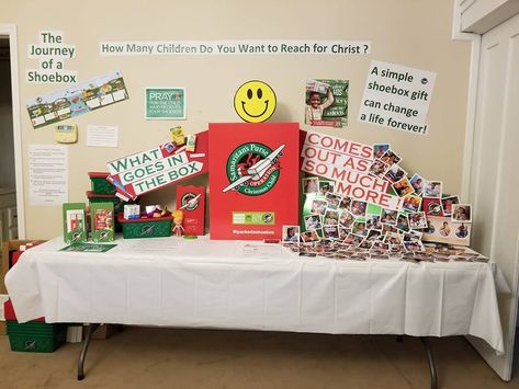 Occ Display Ideas, Operation Shoebox, Operation Christmas Child Shoebox, Operation Christmas, Room Mom, Christmas Shoes, Kids Night, Parade Float, How Many Kids